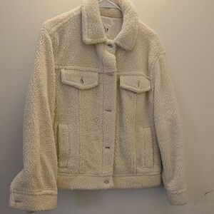 GAP Women's Off-White Teddy Jacket